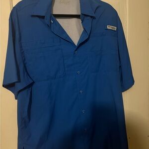 Columbia Men's Blue M Short Sleeve Shirt